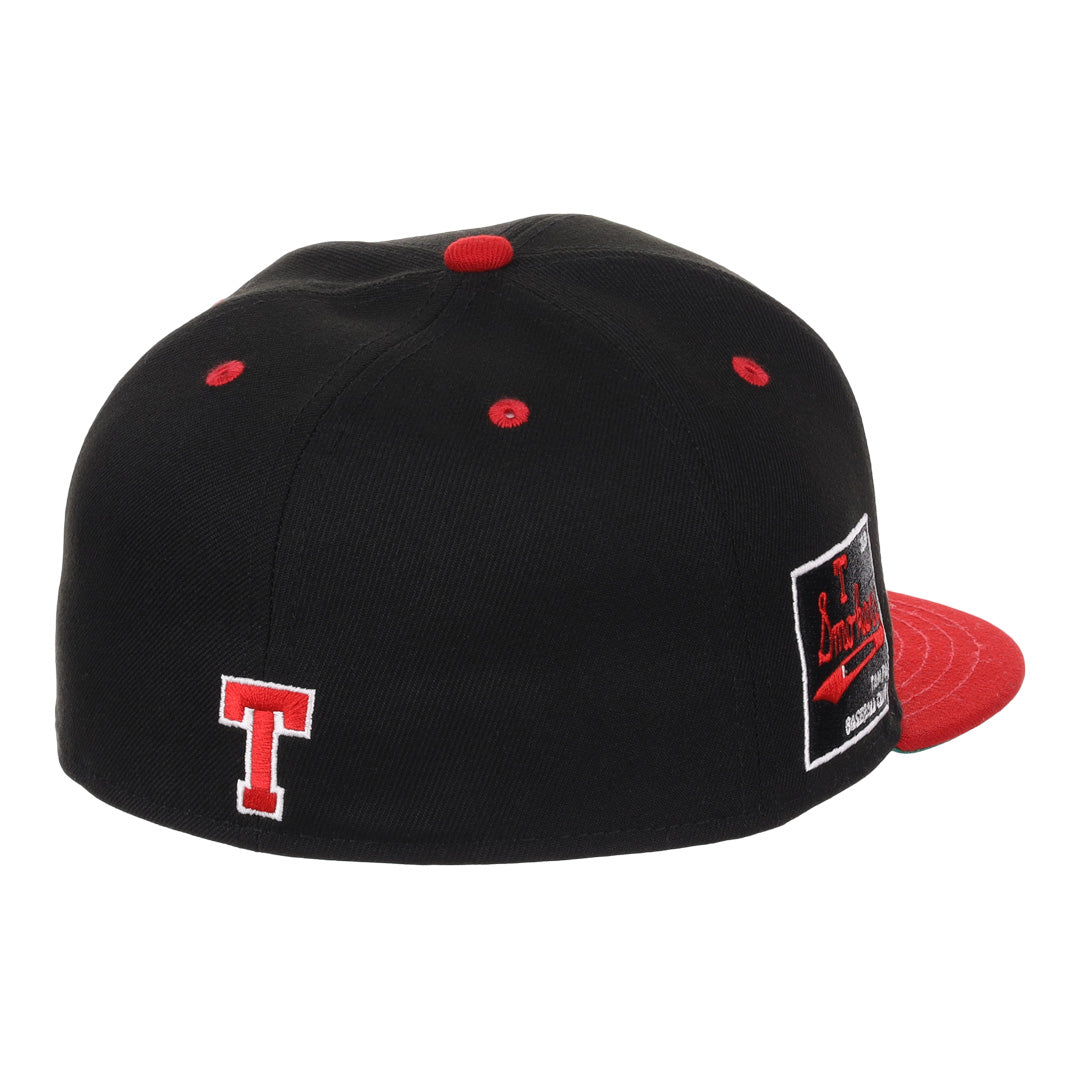 Tampa Smokers NLB Black and Red Fitted Ballcap