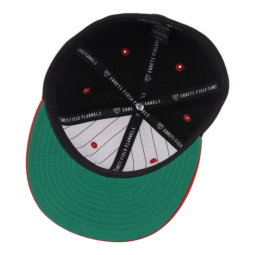 Tampa Smokers NLB Black and Red Fitted Ballcap