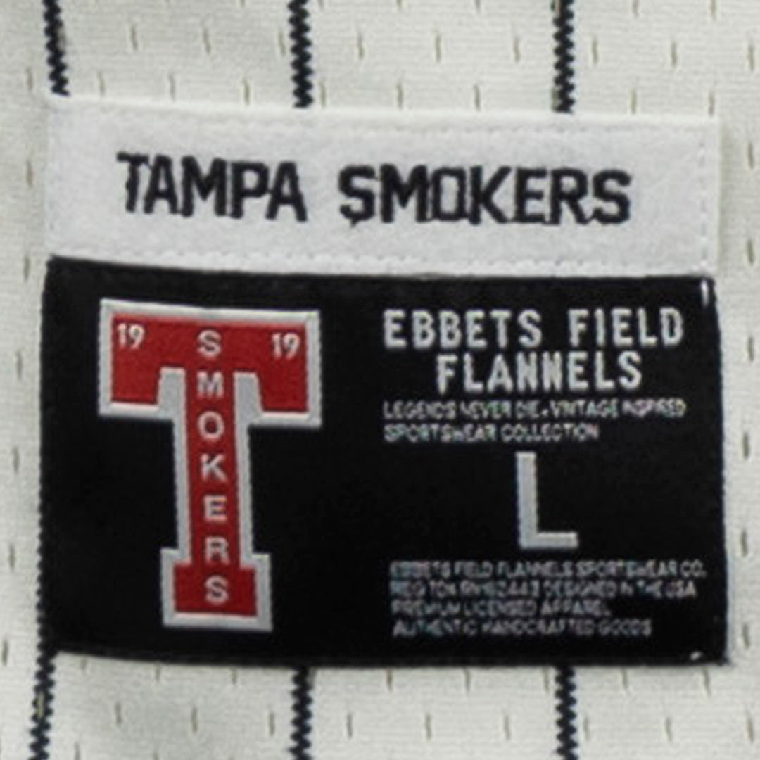 Tampa Smokers Vintage Inspired NL Pinstripe Replica V-Neck Mesh Jersey
