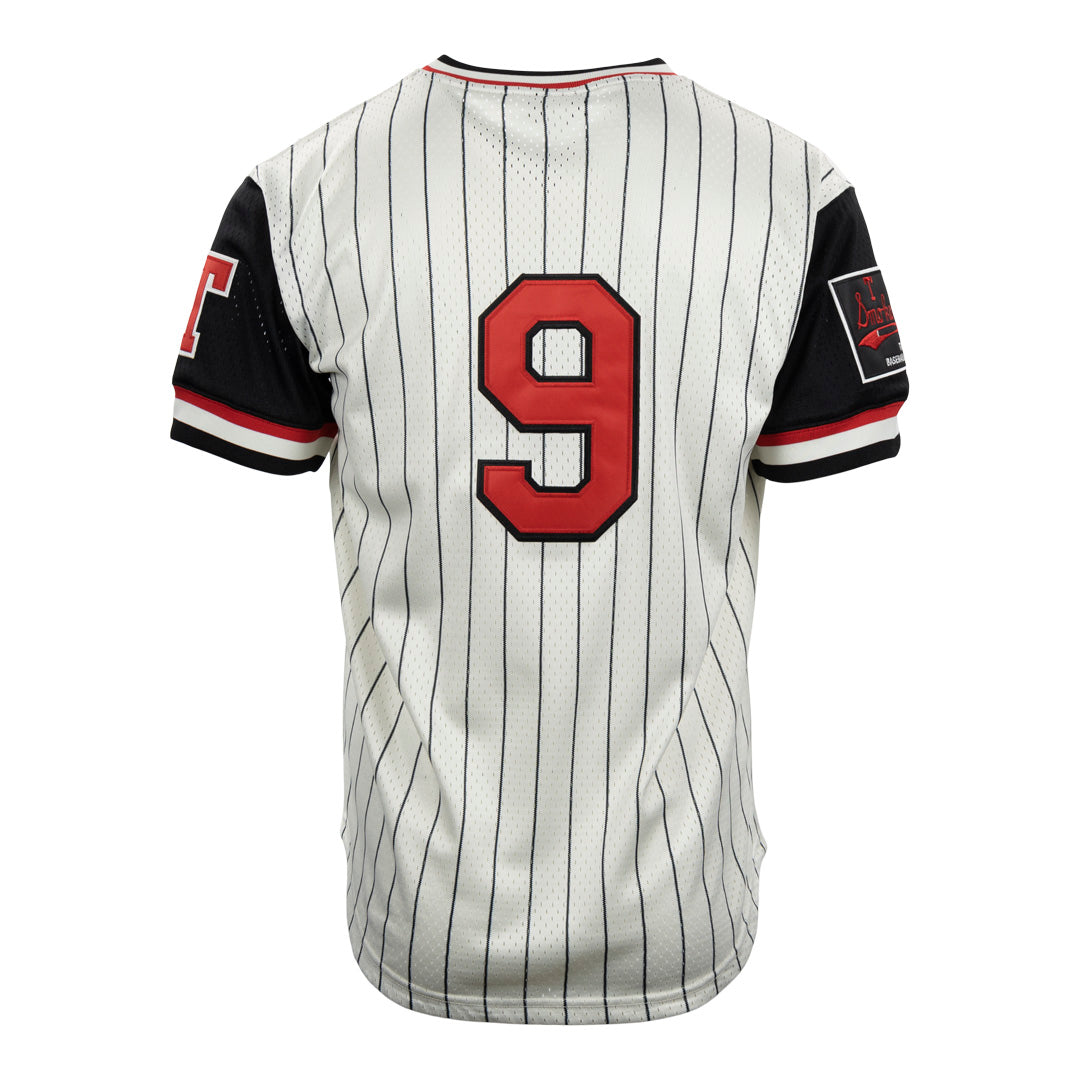 Tampa Smokers Vintage Inspired NL Pinstripe Replica V-Neck Mesh Jersey