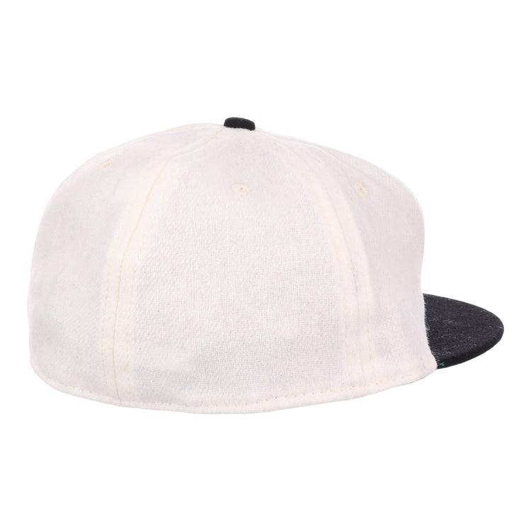 The EFF Thespians 1919 Vintage Ballcap in white with a black brim is displayed from the back and slightly to the side against a plain white background.