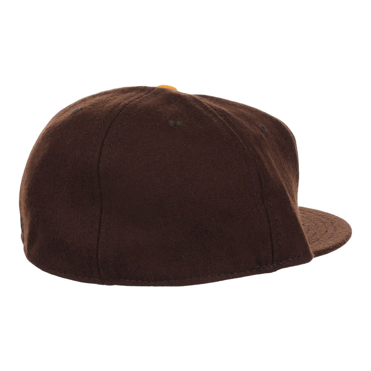 An EFF Independent Subway System 1939 Vintage Ballcap is shown from the back and side, highlighting its brown color, rounded crown, and flat brim against a white background.