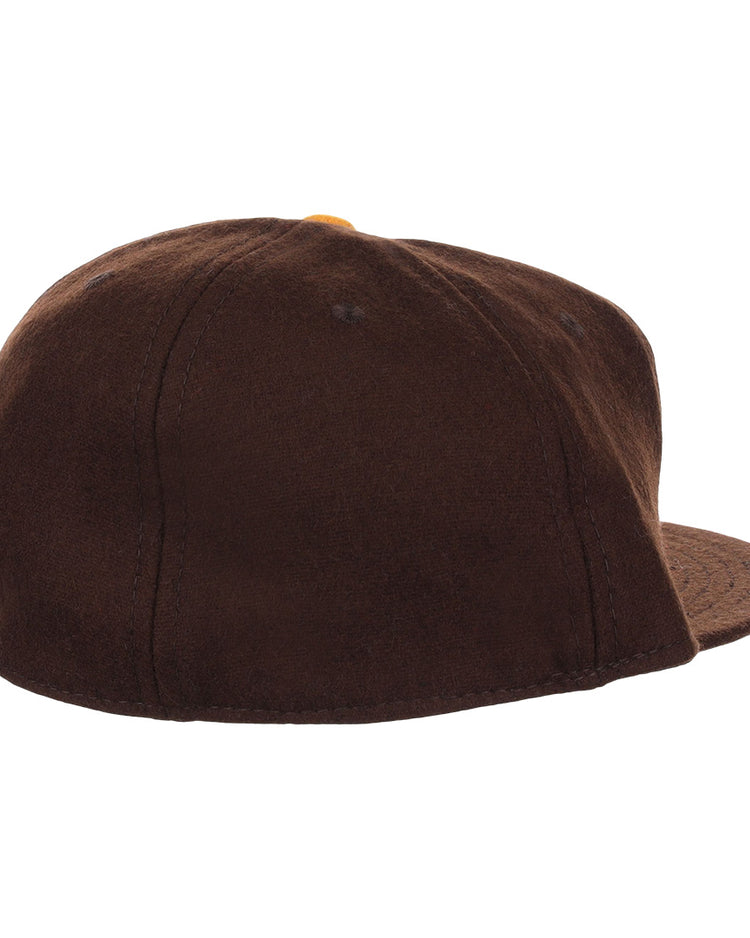 An EFF Independent Subway System 1939 Vintage Ballcap is shown from the back and side, highlighting its brown color, rounded crown, and flat brim against a white background.