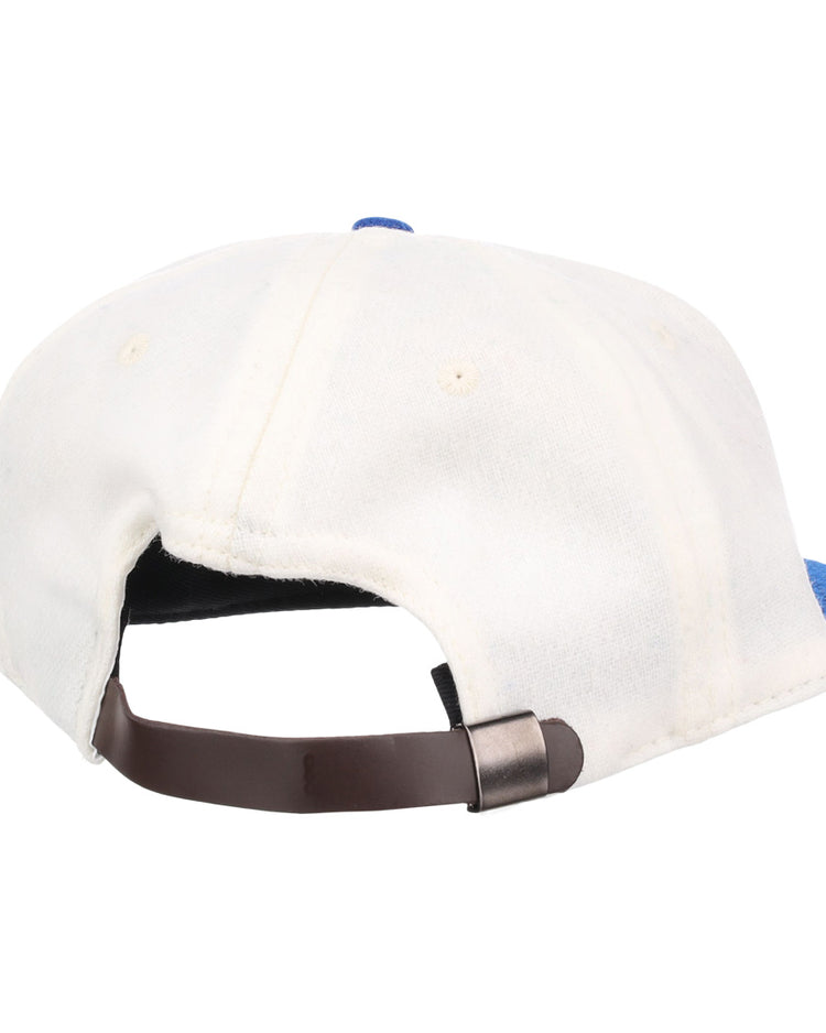 The EFF University of Kentucky 1968 Vintage Ballcap is a white and blue collegiate hat, shown from the back with a dark adjustable strap and metal clasp.