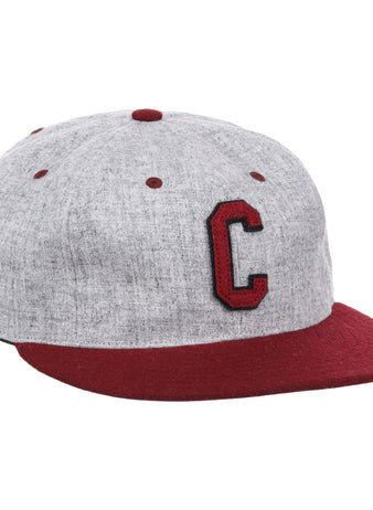 The EFF University of South Carolina 1949 Vintage Ballcap features a gray crown, maroon brim, button, and eyelets, plus a bold maroon C with black outline on the front.