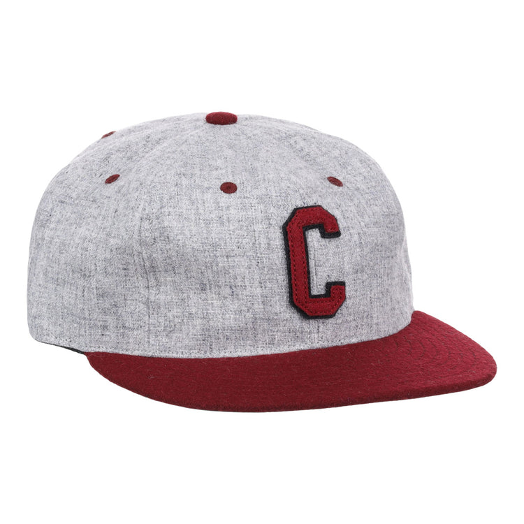 The EFF University of South Carolina 1949 Vintage Ballcap features a gray crown, maroon brim, button, and eyelets, plus a bold maroon C with black outline on the front.