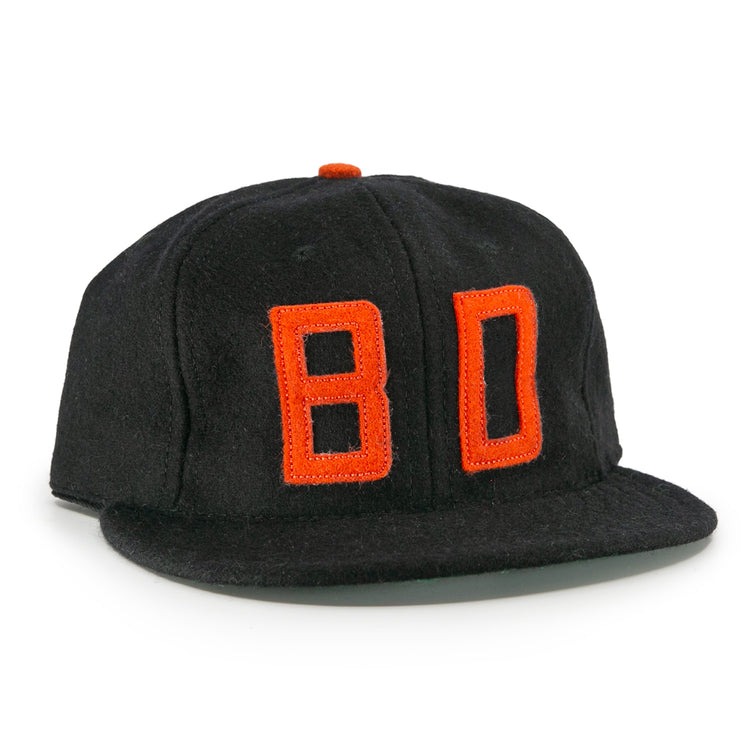 The EFF Bisbee-Douglas Copper Kings 1951 Vintage Ballcap features bold orange “BO” letters stitched on the front and an orange top button, crafted from classic wool for a timeless look.