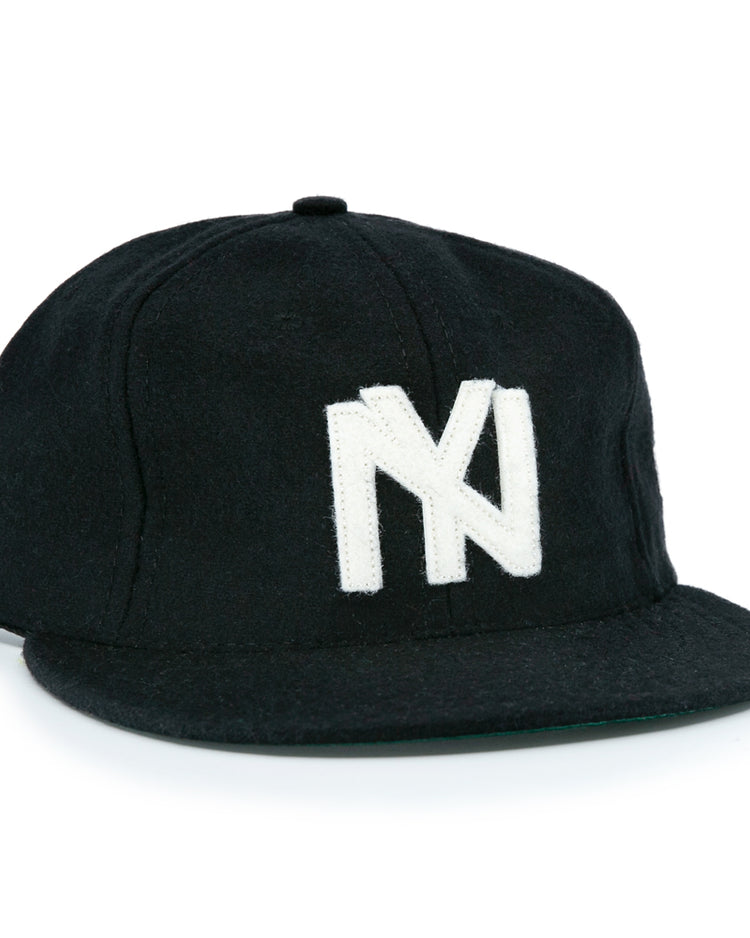 The EFF Brooklyn Eagles Vintage Inspired Ballcap is a black hat with a bold white NY logo, offering timeless style for fans.