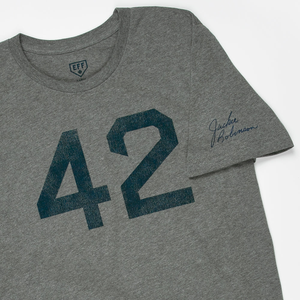 Jackie Robinson 42 T-Shirt (Heather Gray)