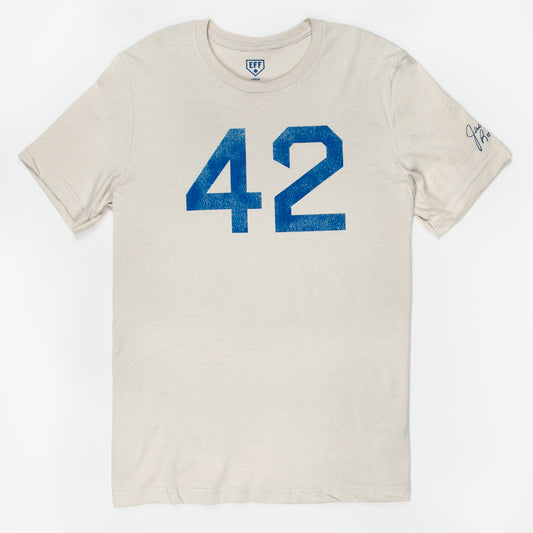 Jackie Robinson 42 T-Shirt (Heather Natural)
