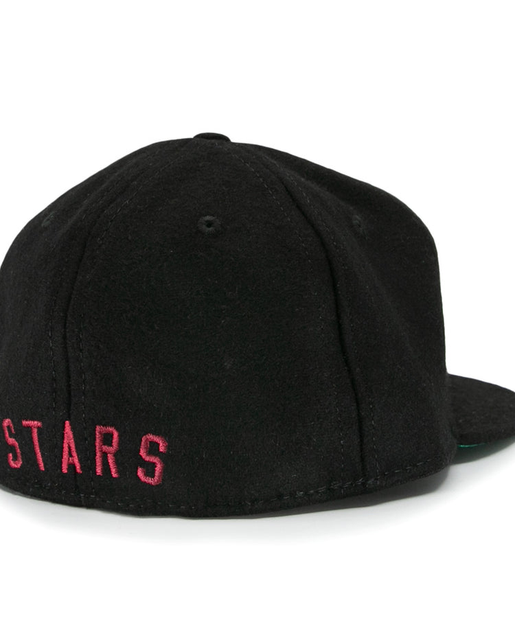 The EFF Nashville Stars 2020 Vintage Ballcap is a black cap seen from the back, with STARS embroidered in pink capitals near the bottom—paying tribute to the Negro Leagues’ Nashville Stars.