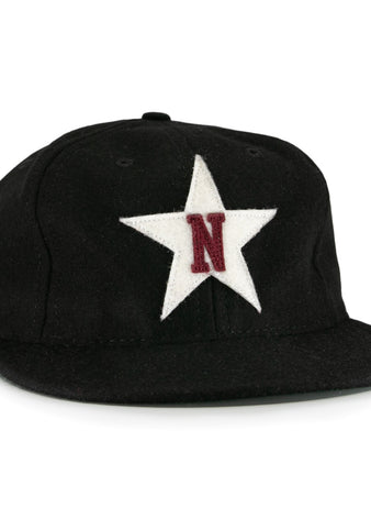 The EFF Nashville Stars 2020 Vintage Ballcap is a black hat with a bold white star and red N on the front, honoring Negro Leagues history.