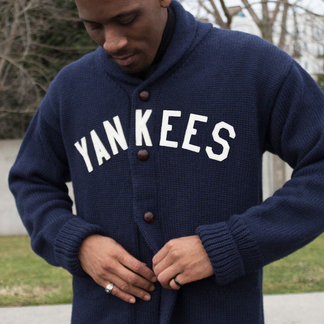 New York Yankees 1927 Shawl Collar Sweater – Ebbets Field Flannels
