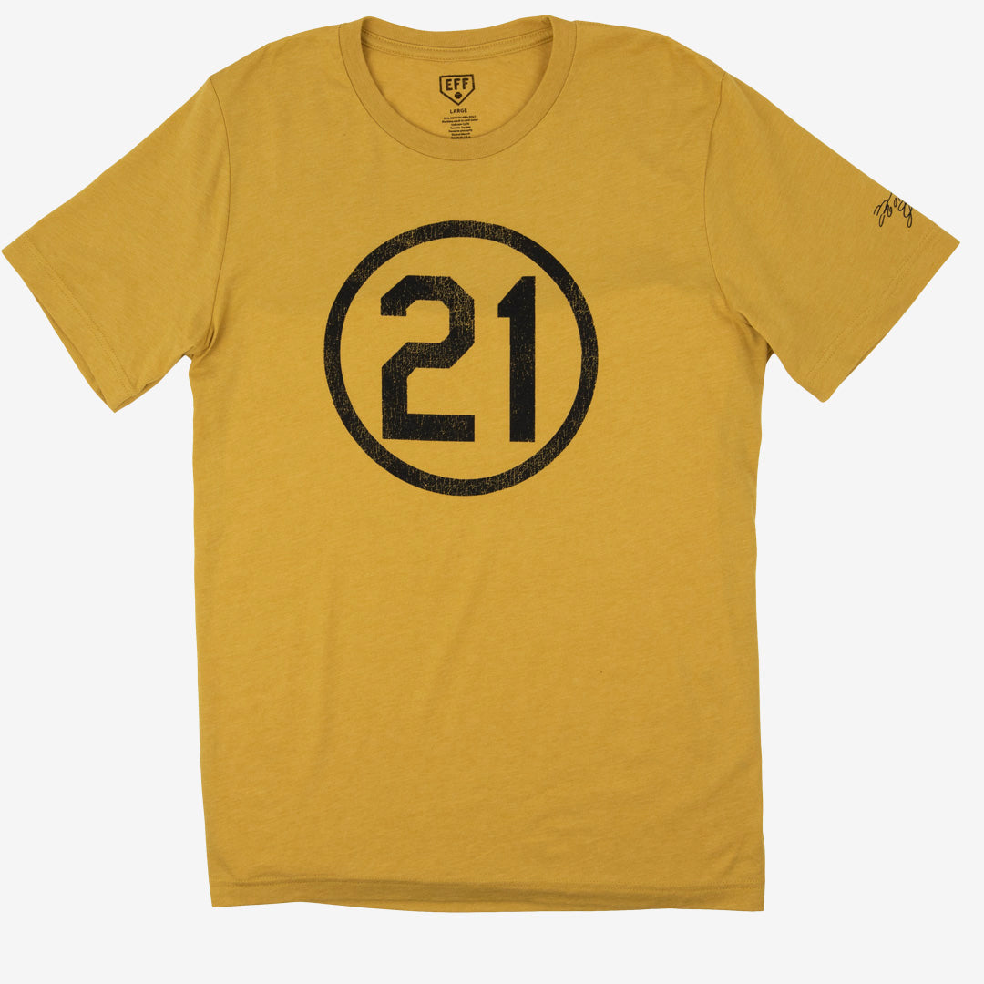 Roberto Clemente 21 T-Shirt - Yellow