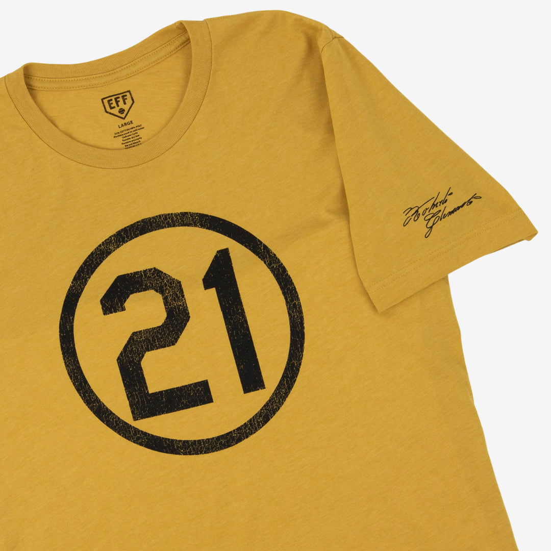 Roberto Clemente 21 T-Shirt - Yellow
